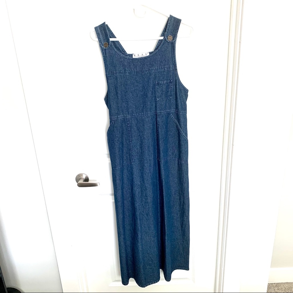 Real Comfort Size 10 Vintage Denim Dress Pockets